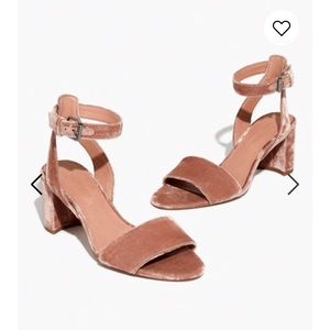 NEW Madewell Claudia Sandal, velvet mauve size 7